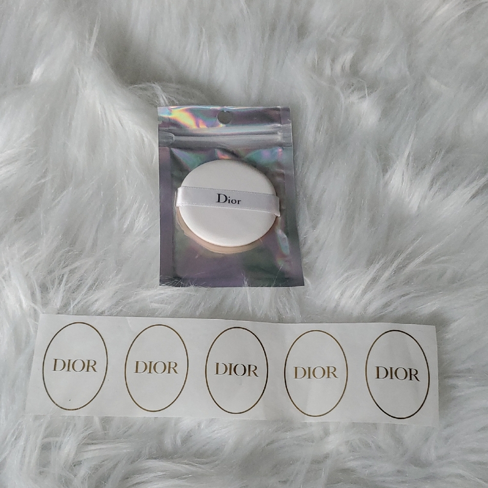 Dior Makeup Puff with 5 Stickers Brand New